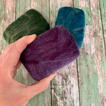 Load image into Gallery viewer, Shetland Wool Felted Soap - Purple