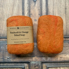 Load image into Gallery viewer, Shetland Wool Felted Soap - Orange