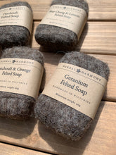 Load image into Gallery viewer, Neroli & Bergamot Felted Soap - Natural wool
