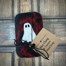 Load image into Gallery viewer, Ghost Felted Soap - Black & Red