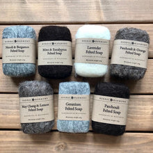 Load image into Gallery viewer, Neroli & Bergamot Felted Soap - Natural wool