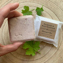 Load image into Gallery viewer, Patchouli & Rose Geranium Shampoo Bar