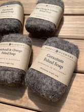Load image into Gallery viewer, May Chang & Lemon Felted Soap - Natural Wool