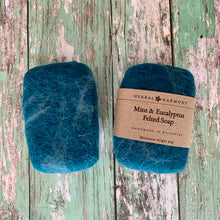 Load image into Gallery viewer, Shetland Wool Felted Soap - Blue