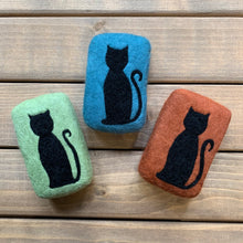 Load image into Gallery viewer, Black Cat Felted Soap