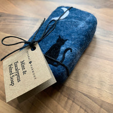 Load image into Gallery viewer, Moongazing Black Cat Felted Soap