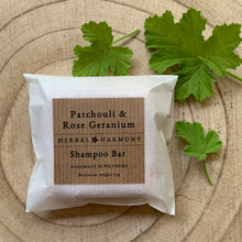 Load image into Gallery viewer, Patchouli & Rose Geranium Shampoo Bar
