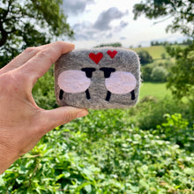 Load image into Gallery viewer, Felted double sheep with hearts