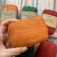 Load image into Gallery viewer, Shetland Wool Felted Soap - Orange