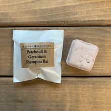 Load image into Gallery viewer, Patchouli & Rose Geranium Shampoo Bar