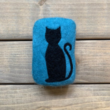 Load image into Gallery viewer, Black Cat Felted Soap