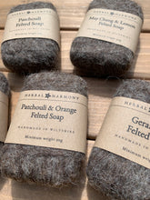 Load image into Gallery viewer, Patchouli & Orange Felted Soap - Natural Wool