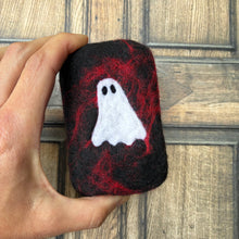 Load image into Gallery viewer, Ghost Felted Soap - Black & Red