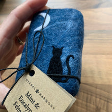 Load image into Gallery viewer, Moongazing Black Cat Felted Soap