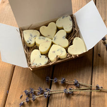 Load image into Gallery viewer, Lavender Heart shaped bath melts
