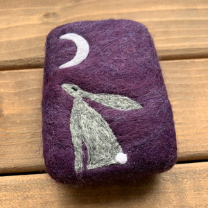 Moongazing Hare Felted Soap