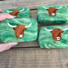 Load image into Gallery viewer, Highland Cow Felted Soap