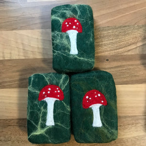 Toadstool Felted Soap
