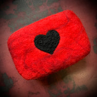 Gothic Black Heart Felted Soap
