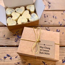 Load image into Gallery viewer, May Chang &amp; Lemon Heart shaped bath melts
