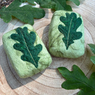 Oak Leaf Felted Soap