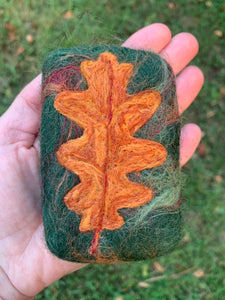 Oak Leaf Felted Soap