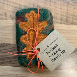 Oak Leaf Felted Soap