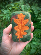 Oak Leaf Felted Soap