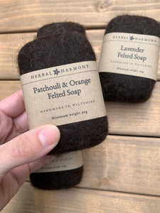 Geranium Felted Soap - Natural wool