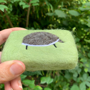 Hedgehog Felted Soap