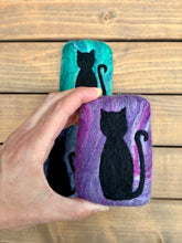 Load image into Gallery viewer, Black Cat Felted Soap - Purple
