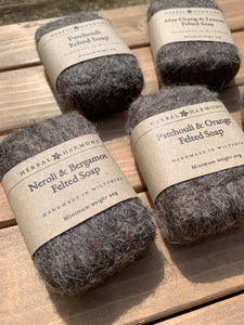 Lavender Felted Soap - Natural Wool