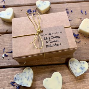 May Chang & Lemon Heart shaped bath melts