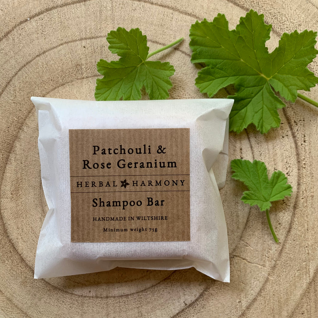 Patchouli & Rose Geranium Shampoo Bar