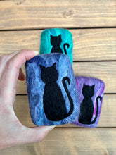Load image into Gallery viewer, Black Cat Felted Soap - Blue
