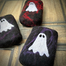 Load image into Gallery viewer, Ghost Felted Soap - Black &amp; Purple
