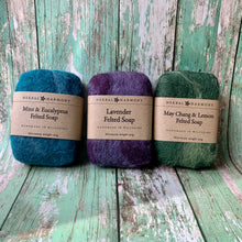 Load image into Gallery viewer, Shetland Wool Felted Soap - Purple
