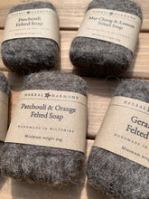 Load image into Gallery viewer, Patchouli &amp; Orange Felted Soap - Natural Wool
