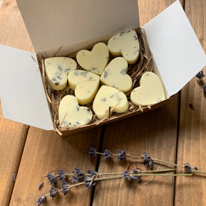 Lavender Heart shaped bath melts