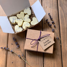 Load image into Gallery viewer, Lavender Heart shaped bath melts
