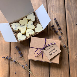Lavender Heart shaped bath melts