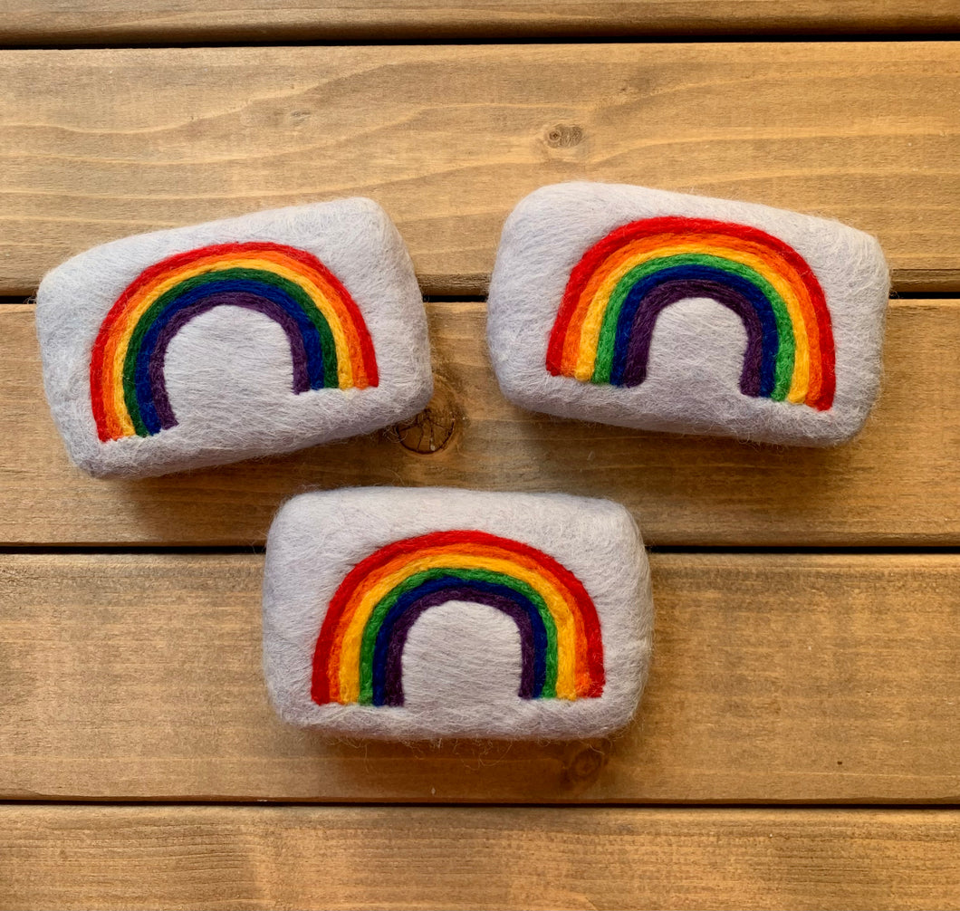 Rainbow Felted soap