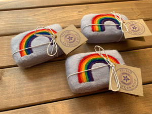 Rainbow Felted soap