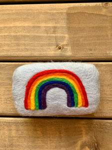 Rainbow Felted soap