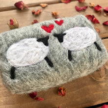 Load image into Gallery viewer, Felted double sheep with hearts
