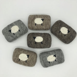 Sheep Felted Soap - natural colours