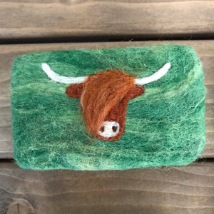 Highland Cow Felted Soap