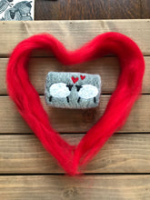 Load image into Gallery viewer, Felted double sheep with hearts
