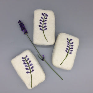 Lavender Flowers Felted Soap